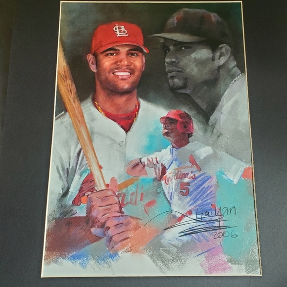Print Of Albert Pujols St. Cardinals Baseball. 2006. 20x16. - Picture 1 of 5